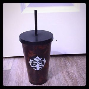 STARBUCKS 16 oz used brown travel mug